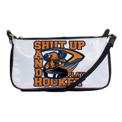 Shut Up And Play Hockey Shoulder Clutch Bag by MegaSportsFan