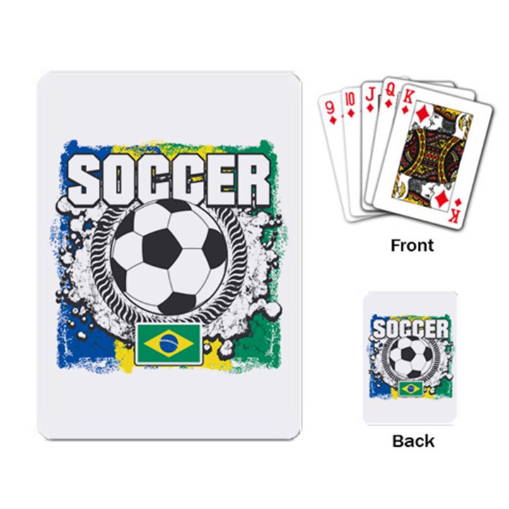 Soccer Brazil Playing Cards Single Design