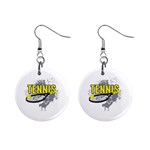 Tennis 1  Button Earrings Front