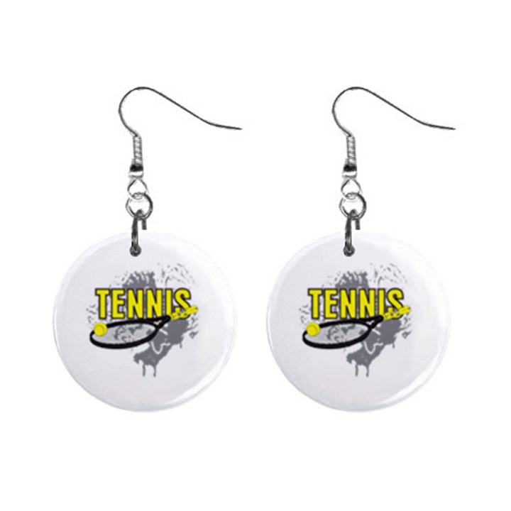 Tennis 1  Button Earrings