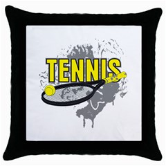 Tennis Throw Pillow Case (black)