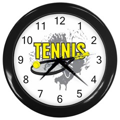 Tennis Wall Clock (black) by MegaSportsFan