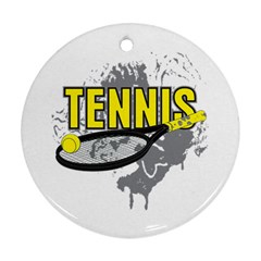 Tennis Round Ornament (two Sides) by MegaSportsFan