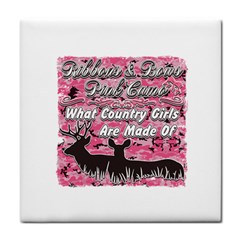 Ribbons Bows Pink Camo Country Girls Face Towel by RedneckGifts