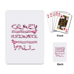 Crazy Redneck Y all Pink Camouflage Playing Cards Single Design