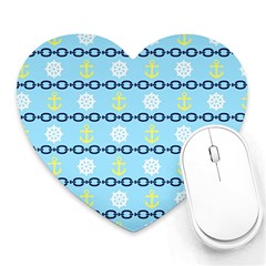 Anchors & Boat Wheels Mouse Pad (heart) by StuffOrSomething