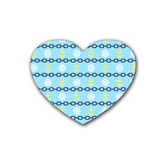 Anchors & Boat Wheels Drink Coasters (heart) by StuffOrSomething