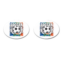 Soccer South Africa Cufflinks (oval) by MegaSportsFan