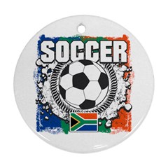 Soccer South Africa Round Ornament (two Sides)