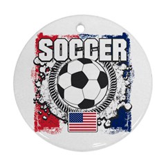 Soccer United States Of America Ornament (round)