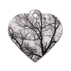 Tree Dog Tag Heart (one Sided) 