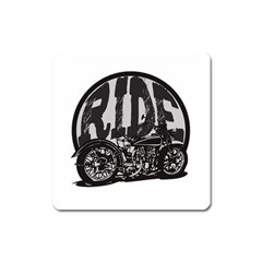 Ride Vintage Motorcycles Magnet (square) by creationsbytom