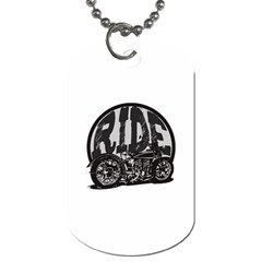 Ride Vintage Motorcycles Dog Tag (one Side) by creationsbytom