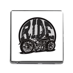 Ride Vintage Motorcycles Memory Card Reader With Storage (square) by creationsbytom