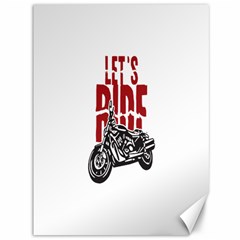 Red Text Let s Ride Motorcycle Canvas 36  X 48  by creationsbytom