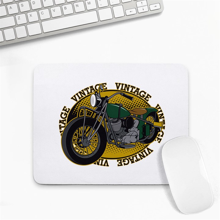 Vintage Style Motorcycle Small Mousepad