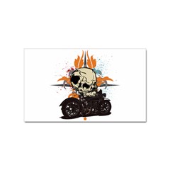 Skull Classic Motorcycle Sticker (rectangular) by creationsbytom