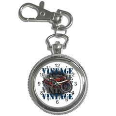 Vintage Motorcycle Multiple Text Shadows Key Chain Watch by creationsbytom