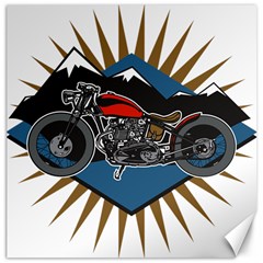 Classic Vintage Motorcycle Canvas 16  X 16 