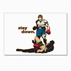 Stay Down Boxing Postcard 4 x 6  (pkg Of 10)