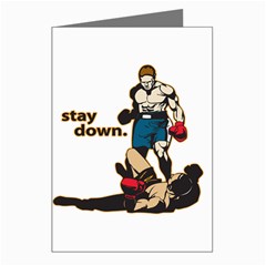 Stay Down Boxing Greeting Cards (pkg Of 8) by MegaSportsFan