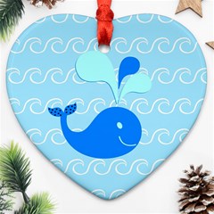 Playing In The Waves Heart Ornament by StuffOrSomething