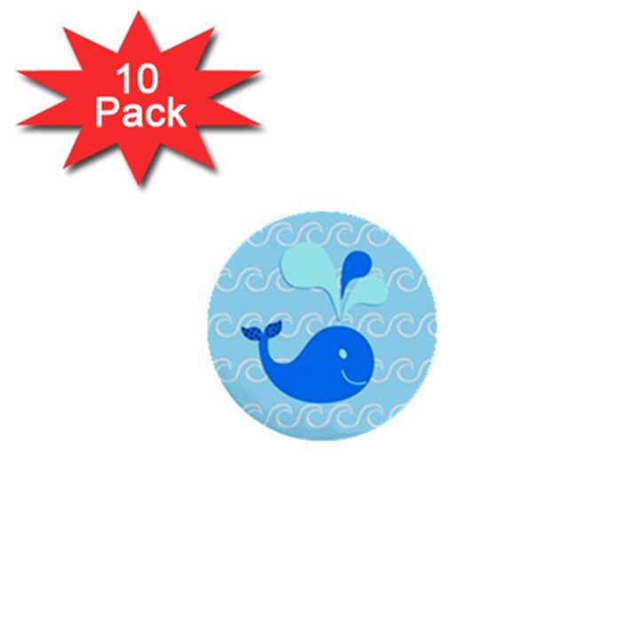 Playing In The Waves 1  Mini Button (10 pack)