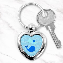 Playing In The Waves Key Chain (heart) by StuffOrSomething