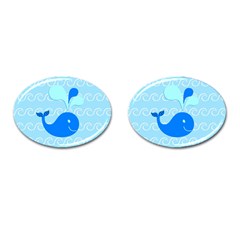 Playing In The Waves Cufflinks (oval)