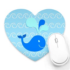 Playing In The Waves Mouse Pad (heart) by StuffOrSomething