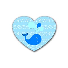 Playing In The Waves Drink Coasters (heart) by StuffOrSomething