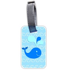 Playing In The Waves Luggage Tag (two Sides)