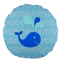 Playing In The Waves 18  Premium Round Cushion 