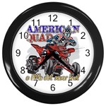 American Quad Wall Clock (Black) Front