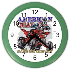 American Quad Color Wall Clock by MegaSportsFan