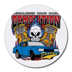 Demolition Derby Round Mousepad