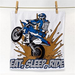 Eat Sleep Ride Motocross Face Towel by MegaSportsFan