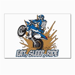 Eat Sleep Ride Motocross Postcards 5  X 7  (pkg Of 10) by MegaSportsFan