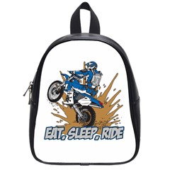 Eat Sleep Ride Motocross School Bag (small) by MegaSportsFan