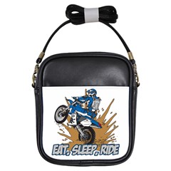 Eat Sleep Ride Motocross Girls Sling Bag by MegaSportsFan