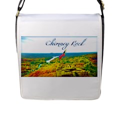 Chimney Rock Overlook Air Brushed Flap Closure Messenger Bag (large) by Majesticmountain