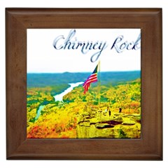 Chimney Rock Overlook Air Brushed Framed Ceramic Tile by Majesticmountain