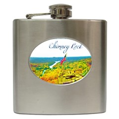 Chimney Rock Overlook Air Brushed Hip Flask