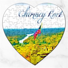 Chimney Rock Overlook Air Brushed Jigsaw Puzzle (heart)