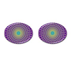 Radial Mandala Cufflinks (oval)