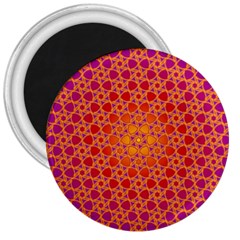 Radial Flower 3  Button Magnet