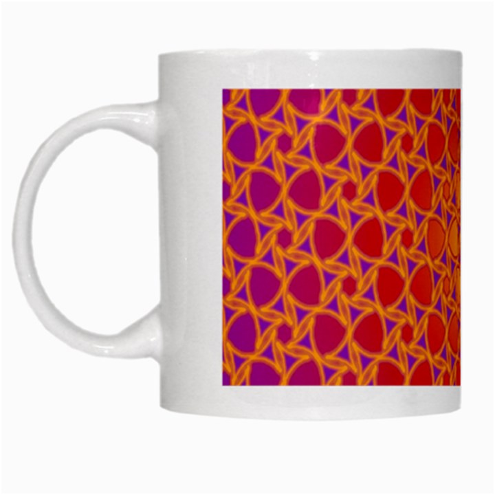 Radial Flower White Coffee Mug