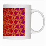 Radial Flower White Coffee Mug Right