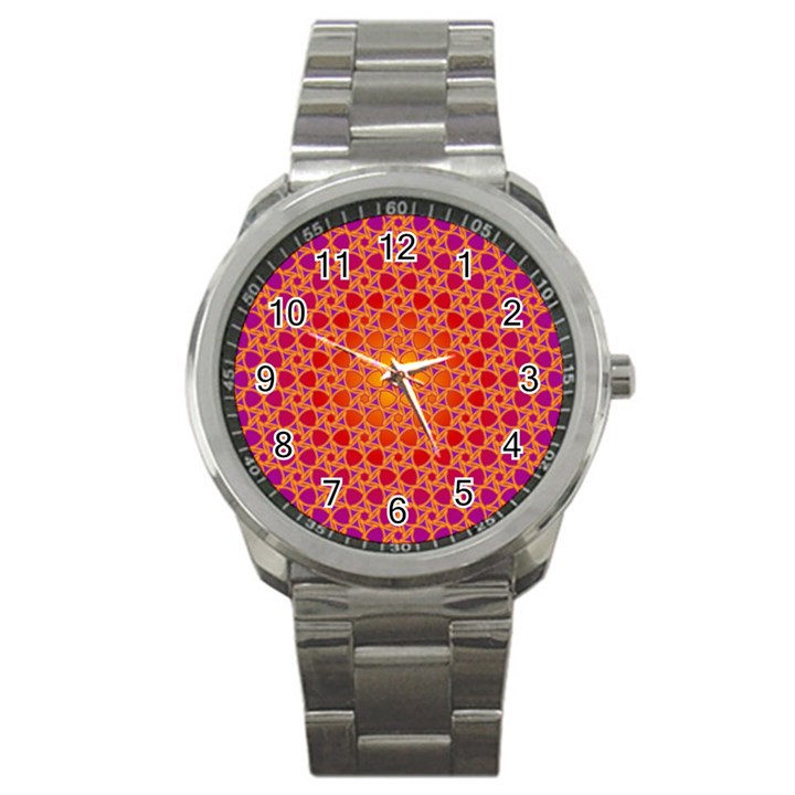 Radial Flower Sport Metal Watch