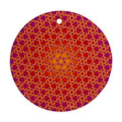 Radial Flower Round Ornament (two Sides)